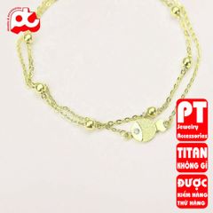Lắc chân nữ titan cao cấp thời trang trangsucpt không đen giá rẻ PTLCNT56 400827