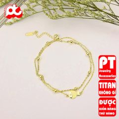 Lắc chân nữ titan cao cấp thời trang trangsucpt không đen giá rẻ PTLCNT56 400827