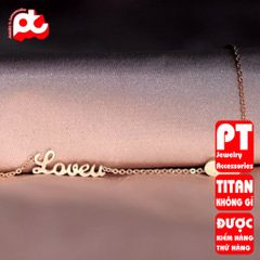 Lắc tay nữ titan cao cấp thời trang trangsucpt không đen giá rẻ PTLTNT28 400844