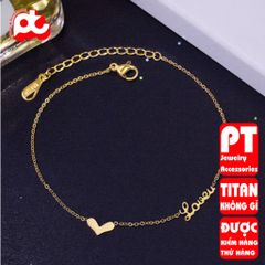 Lắc tay nữ titan cao cấp thời trang trangsucpt không đen giá rẻ PTLTNT28 400844