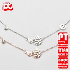 Lắc chân nữ titan cao cấp thời trang trangsucpt không đen giá rẻ PTLCNT57 400847