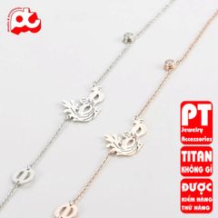 Lắc chân nữ titan cao cấp thời trang trangsucpt không đen giá rẻ PTLCNT57 400847