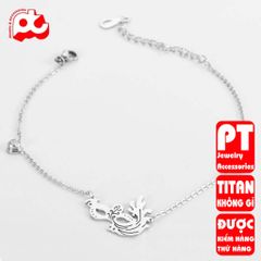 Lắc chân nữ titan cao cấp thời trang trangsucpt không đen giá rẻ PTLCNT57 400847