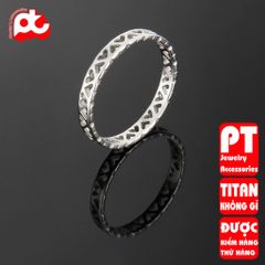 Nhẫn titan nữ trái tim cách điệu cao cấp thép không gỉ titanium trangsucpt 400865