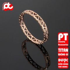 Nhẫn titan nữ trái tim cách điệu cao cấp thép không gỉ titanium trangsucpt 400865