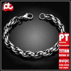 Lắc Tay Nam Titan Cao Cấp - Phong Cách Mạnh Mẽ, Bền Bỉ, Không Gỉ, Thời Trang Đẳng Cấp cho Phái Mạnh