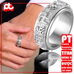 Nhẫn nam inox cao cấp thời trang rẻ titan thép không gỉ trangsucpt PTNNA21 400893