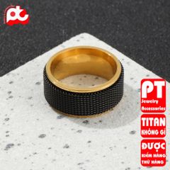 Nhẫn nam nữ xích lưới xoay Elas cao cấp thép không gỉ trangsucpt hiphop đường phố Unisex PTNNA31 400903