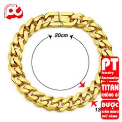 Lắc tay nam lặc đơn vác cạnh titan cao cấp khóa bộ titan thép không gỉ trangsucpt 13mm PTLTNA14 400908