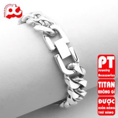 Lắc tay nam lặc đơn vác cạnh titan cao cấp khóa bộ titan thép không gỉ trangsucpt 13mm PTLTNA14 400908