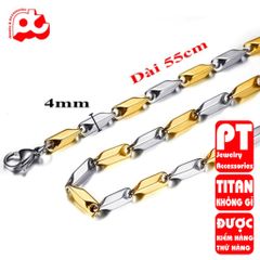 Dây chuyền inox nam titan cao cấp sang trọng thép không gỉ hỏa tiển trangsucpt 4mm PTDCNA30 400926