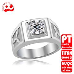 Nhẫn nam cao cấp inox thời trang titan thép không gỉ chạm ngôi sao 3 cánh PTNNA232 400951