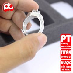 Nhẫn nam inox cao cấp thời trang titan cao cấp thời trang titan thép không gỉ 3 sọc PTNNA229 400955