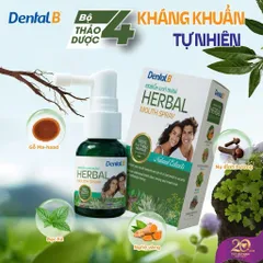 Xịt Thơm Miệng Dental B - Thảo Dược Kháng Khuẩn Bảo Vệ Hơi Thở Thơm Mát Suốt Ngày - Tiện Lợi Dễ Dàng Mang Theo
