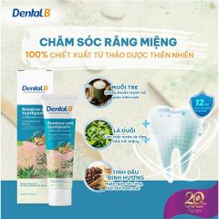 Kem đánh răng thảo dược Dental B - Giải pháp tự nhiên bảo vệ nụ cười và sức khỏe răng nướu, ngăn ngừa sâu răng, hôi miệng.