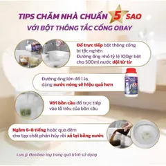 Bột Thông Tắc Cống OBAY - Tiêu Diệt 99,99% Vi Khuẩn, Không Gây Hư Hại Hệ Thống Ống Nước - Giải Pháp Hiệu Quả Cho Nhà Bếp và Nhà Tắm