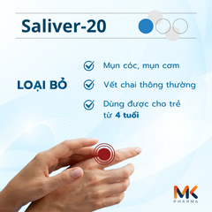 Miếng Dán Loại Bỏ Mụn Cóc SALIVER-20 - Plaster An Toàn Hiệu Quả Cho Mụn Cóc Và Vết Chai, Bộ 20 Miếng Dán 10mm