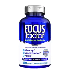 Viên Uống Bổ Não Focus Factor Mỹ - Hỗ Trợ Trí Nhớ Tập Trung, 180 Viên Dinh Dưỡng Cho Người Cao Tuổi và Học Sinh