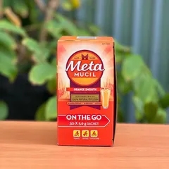 Bột Bổ Sung Chất Xơ Metamucil Vị Cam - Hỗ Trợ Tiêu Hóa Và Sức Khỏe Tim Mạch - Hộp 30 Gói 5.9g