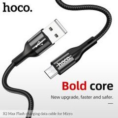 Cáp Sạc Hoco X2 MAX 2M Micro USB - Sạc Nhanh QC 3.0, Lightning, Type-C - Hợp Kim Aluminum Chất Lượng Cao