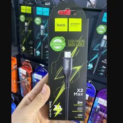 Cáp Sạc Hoco X2 MAX 2M Micro USB - Sạc Nhanh QC 3.0, Lightning, Type-C - Hợp Kim Aluminum Chất Lượng Cao