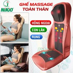 Ghế Massage Toàn Thân 4D Nikio NK-180 - Xoa Bóp Nhiệt Hồng Ngoại, Cải Thiện Đau Lưng, Thư Giãn Tối Ưu Tại Nhà