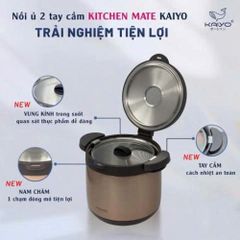 Nồi ủ chân không Kitchen Mate Kaiyo KTC-6896 - Dung tích 4,5L giữ nhiệt lâu, thiết kế hiện đại, tiết kiệm điện năng.