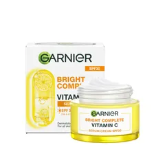 Kem Dưỡng Sáng Da Garnier Bright Complete Vitamin C 50ml - Yoghurt Sleeping Mask & Water Gel Chăm Sóc Da Rạng Rỡ Ban Ngày, Ban Đêm