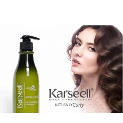 Gel Tạo Kiểu Tóc Xoăn KARSEELL Naturally Curly 500ml - Phục Hồi Dưỡng Ẩm, Tạo Sóng Xoăn Hippie Tự Nhiên, Định Hình Tóc Óng Ả