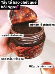 Tẩy Tế Bào Chết Toàn Thân Chiết Xuất Quế Hồi & Cà Phê 380ml - Sản Phẩm Giúp Da Mịn Màng, Trắng Sáng, Chống Lão Hóa Từ Nga