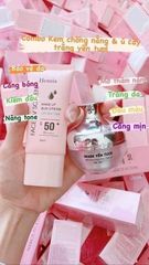 Combo 2 Kem Chống Nắng Hemia Chính Hãng SPF50+ - Dưỡng Trắng, Nâng Tone Da, Kiềm Dầu, An Toàn, Phù Hợp Mọi Làn Da