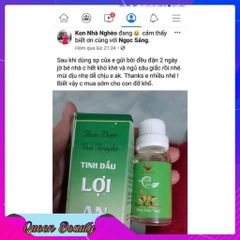 Tinh Dầu Lợi An Trầu Không 100% Thảo Dược - Giảm Ho, Khò Khè, Ngạt Mũi Cho Trẻ Em và Người Lớn