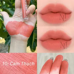 Son Kem Lì Ngậm Dưỡng Môi Melly Màu Cam Thạch - Cấp Ẩm Lâu Trôi 12 Giờ, Chất Son Velvet Mịn Mượt, Không Chì