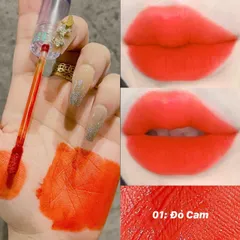 Son Môi Super Matte Combo 2 Màu Đỏ Cam - Bền Màu 12H, Không Thâm Môi, Dưỡng Ẩm, An Toàn 100% Từ Thiên Nhiên