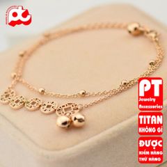Lắc chân nữ titan cao cấp thời trang trangsucpt không đen giá rẻ PTLCNT63 401386