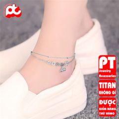 Lắc chân nữ titan cao cấp thời trang trangsucpt không đen giá rẻ PTLCNT63 401386