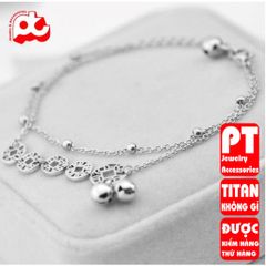 Lắc chân nữ titan cao cấp thời trang trangsucpt không đen giá rẻ PTLCNT63 401386