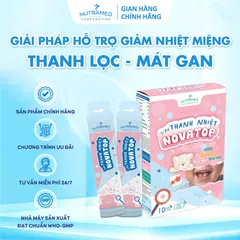 Siro Novatop hỗ trợ thanh nhiệt, mát gan, giảm nhiệt miệng cho bé (10 gói)