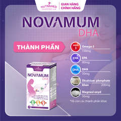 Novamum DHA hỗ trợ bổ sung dưỡng chất, tăng sức đề kháng cho mẹ bầu