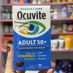 Viên uống bổ mắt Ocuvite Adult 50+ 90 viên - Bảo vệ thị lực cho người lớn tuổi với Lutein và Omega-3