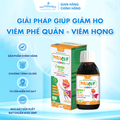 Piracuf Syrup 120ml - Hỗ Trợ Giảm Ho, Long Đờm, Viêm Họng và Viêm Phế Quản - Cho Trẻ Em và Người Lớn