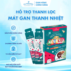 Gói Uống Mát Gan Thanh Nhiệt Novakid cho Trẻ Em - Hỗ Trợ Giảm Rôm Sảy, Mẩn Ngứa (Hộp 10 Gói x 10ml) - Nutramed
