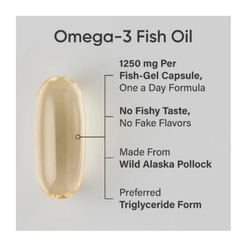 Dầu cá Sports Research Omega-3 Fish Oil Triple Strength 150 viên - Bổ sung Omega-3 cho sức khỏe tim mạch và chức năng não bộ