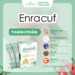 Gói Uống Enracuf Hỗ Trợ Giảm Ho, Đờm, Đau Họng - Sản Phẩm Dành Cho Trẻ Từ 3 Tuổi Và Người Lớn - Nutramed (10 Gói x 10ml)