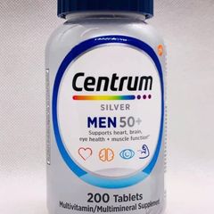 Centrum Silver Multivitamin Men 50+ 200 viên, tăng sức khỏe nam