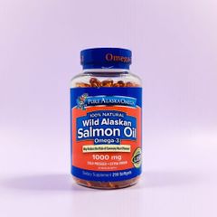 Pure Alaska Omega-3 Wild Alaskan Salmon Oil 1000mg 210 Viên | Dầu Cá Hồi Tự Nhiên | Hỗ Trợ Tim Mạch, Não Bộ & Mắt | Chính Hãng