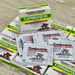 Kẹo Socola Xổ Giun Combantrin 24 Thanh - Giúp Loại Bỏ Giun Sán Hiệu Quả, Hương Vị Ngon Miệng Dành Cho Trẻ Em
