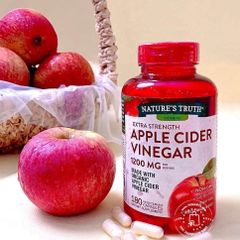 Viên giảm cân giấm táo 1200mg Nature's Truth 180 viên - Hỗ trợ giảm mỡ tự nhiên và cải thiện tiêu hóa