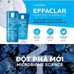 Gel Rửa Mặt La Roche-Posay Effaclar 50ml - Sữa Rửa Mặt Cho Da Dầu Nhạy Cảm, Làm Sạch, Kiểm Soát Dầu, Giảm Mụn