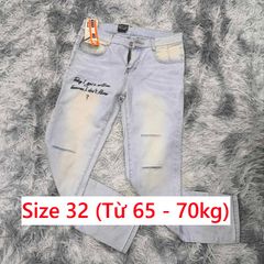 Quần Jean Nam Size 32 - Jean Bò Co Giãn Nhẹ Thời Trang Hiện Đại, Form Ôm Vừa Vặn, Phong Cách Trẻ Trung, Dễ Phối Đồ